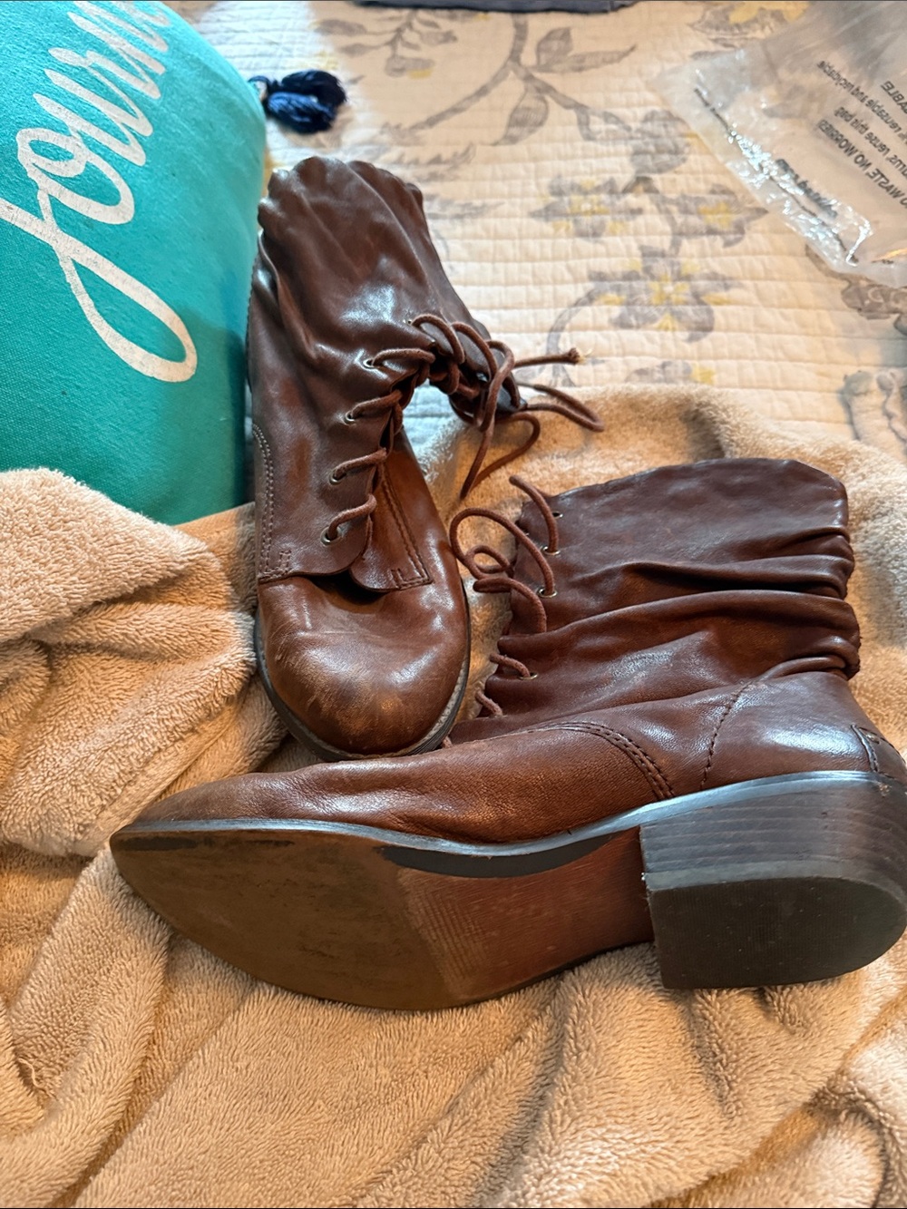 Guess Brown Lace-Up Women's Ankle Boots